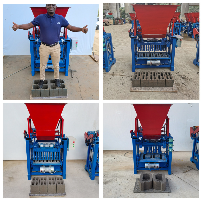 Best Selling Africa KM4-35A Concrete No Burn Block Brick Machine Producing 300-150-200mm LWH Solid Brick Cement Brick Machine