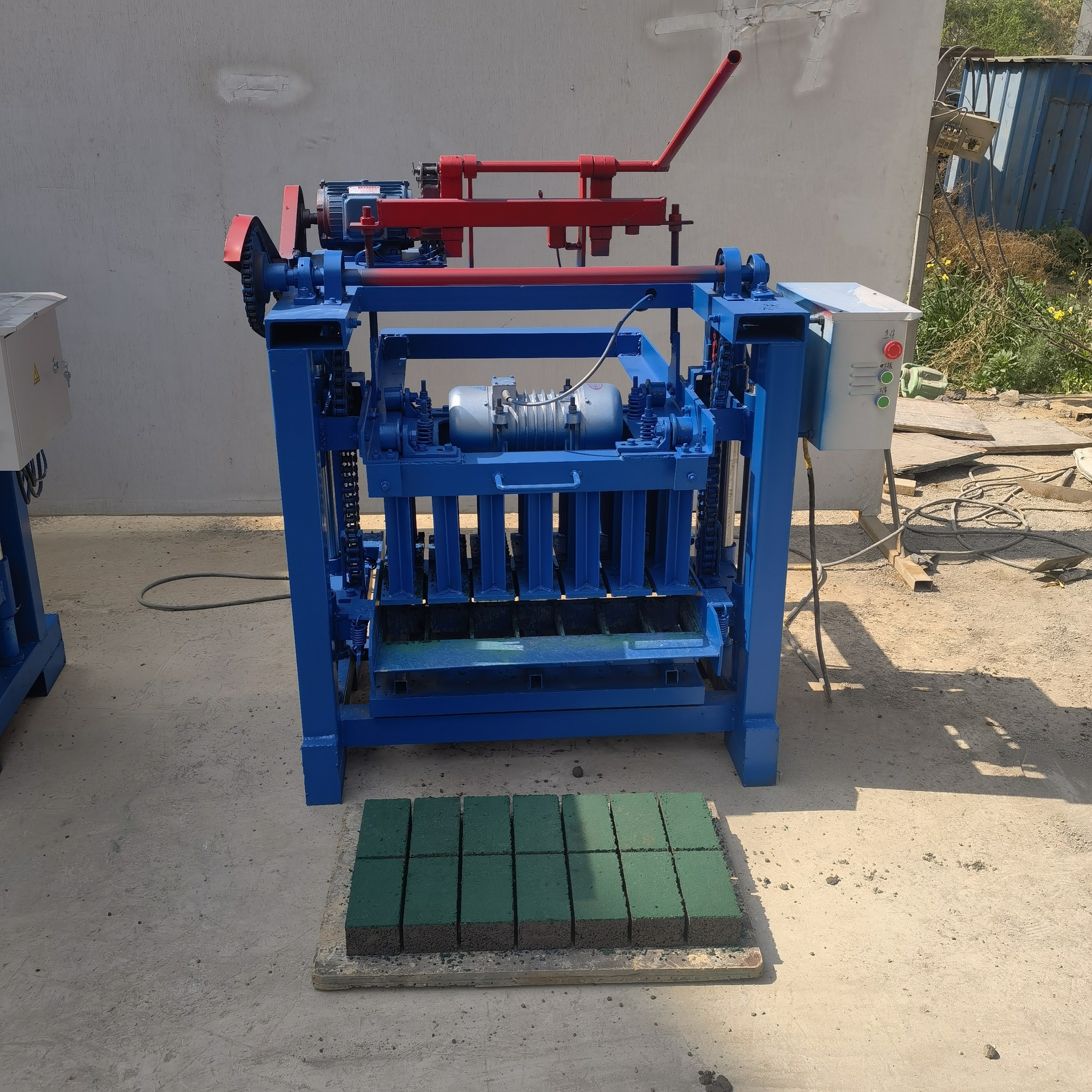 soil block maker KM4-35 Semi-automatic concrete block brick making machine Manufacture cement cushion blocks