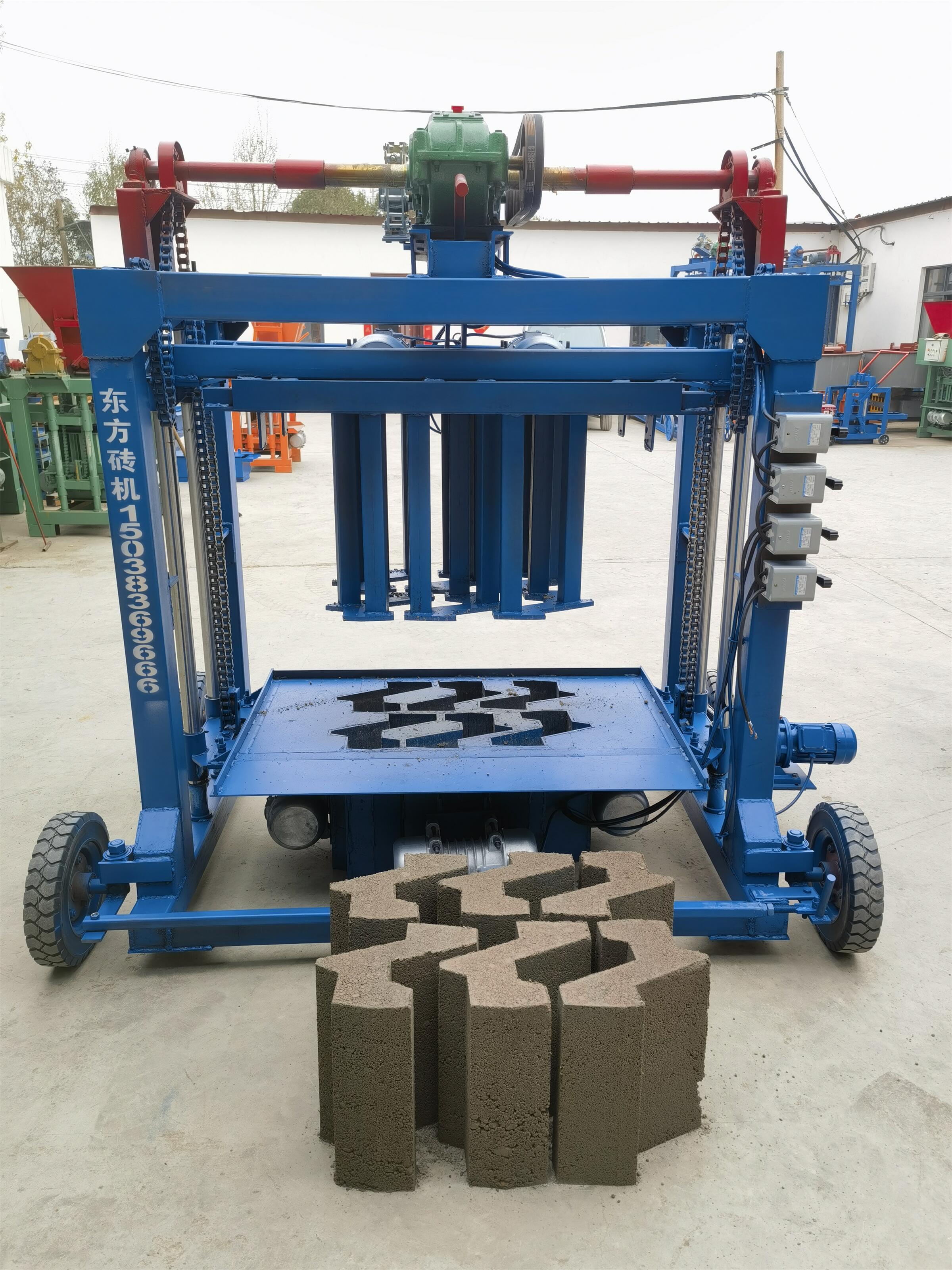 Factory direct sale professional customized mobile electric precast concrete block molding machine produce cement pier