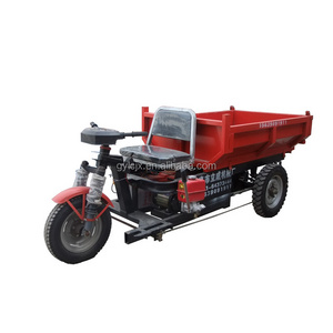 Electric 3 wheel mining tricycle / heavy loading electric car prices / hydraulic cargo trike