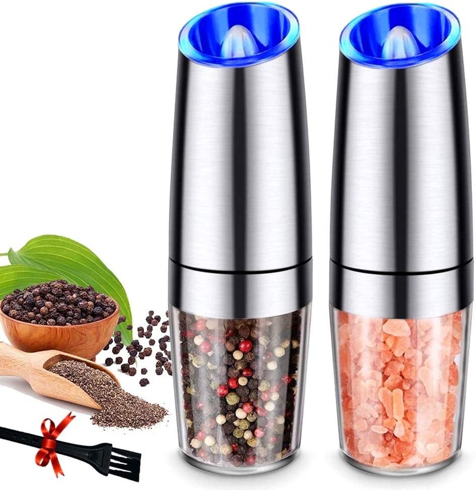 Gravity Electric Salt-pepper  Grinder, Automatic  Battery-Operated with Adjustable