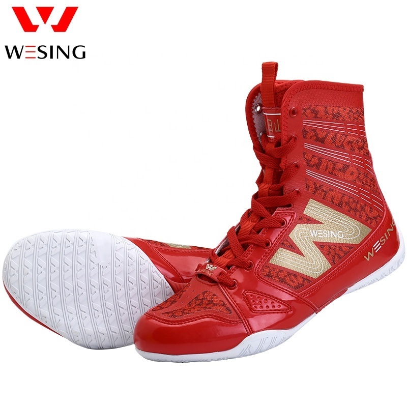 Wesing Boxing Boots Custom Wholesale Leather Professional Boxing Shoes For Sale