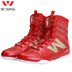 Wesing Boxing Boots Custom Wholesale Leather Professional Boxing Shoes For Sale