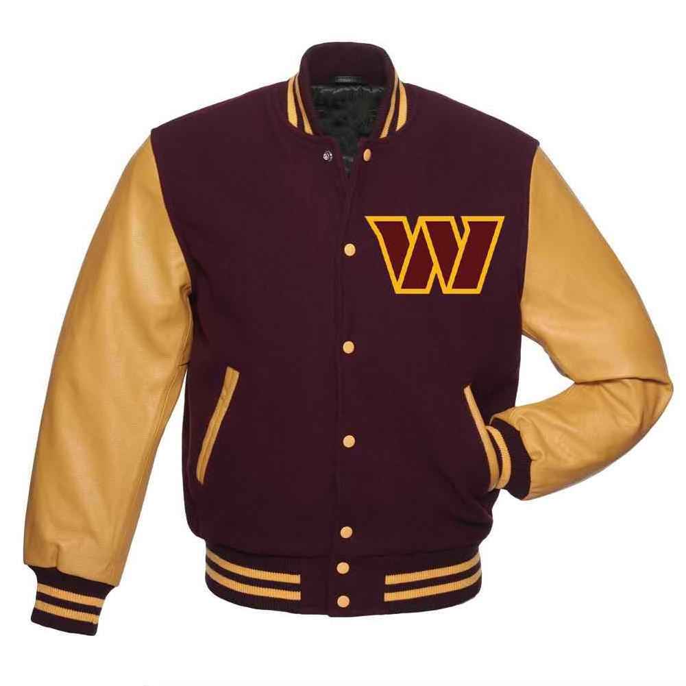 Custom Men's Wool letterman Real Leather Varsity Jacket Black with Red Color Embroidery Logos Patches and Labels jacket for men