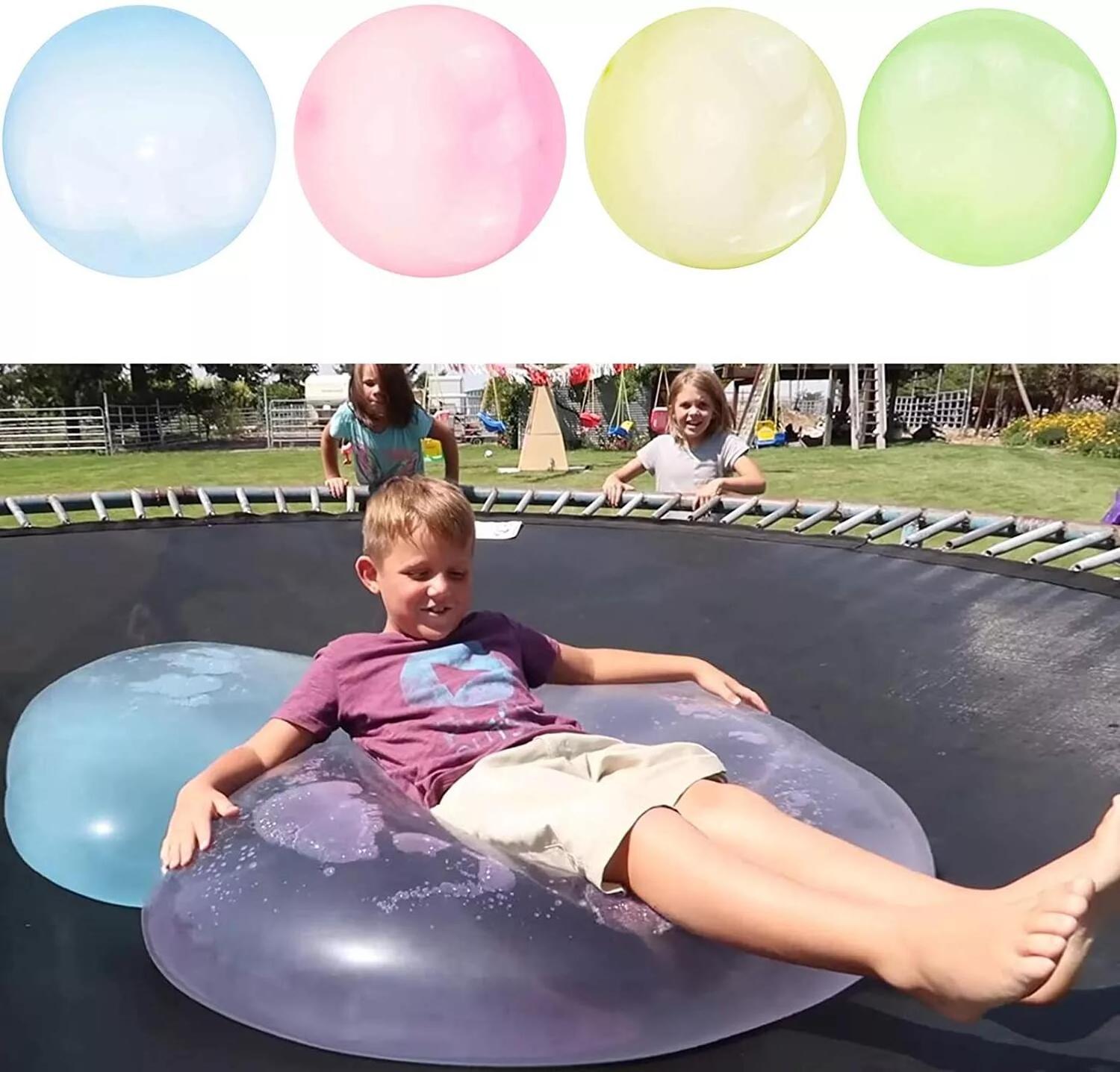 Hot Water Filled Bubble Ball Toy Inflatable Water Ball Soft Rubber Beach Jelly Balloon Balls