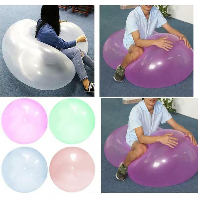 Hot Water Filled Bubble Ball Toy Inflatable Water Ball Soft Rubber Beach Jelly Balloon Balls