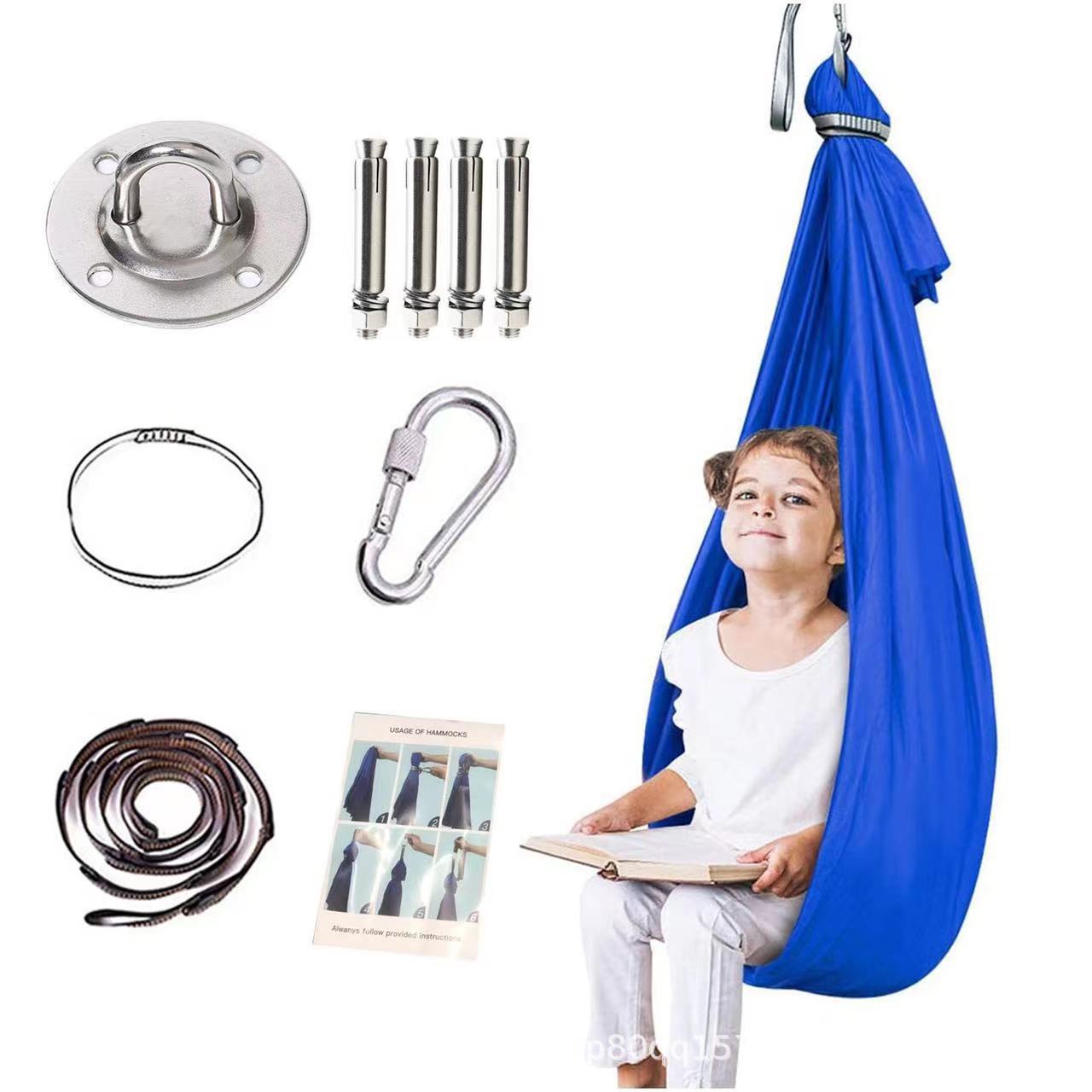 Hanging Kids Camp Swinging Bed Soft Sensory Swing For Kids With Autism ADHD Aspergers Sensory Integration