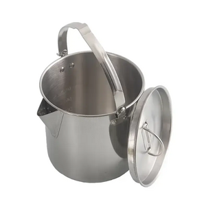 1.2L Camping Coffee Teapot Hanging Pot Outdoor Portable Folding Stainless Steel Cookware Kettle