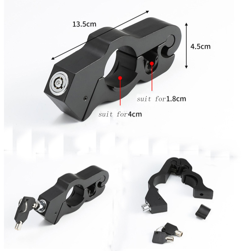 Motorcycle Grip Lock Security Safety Handlebar Locking Fit Scooter Dirt Street Bikes Anti Theft