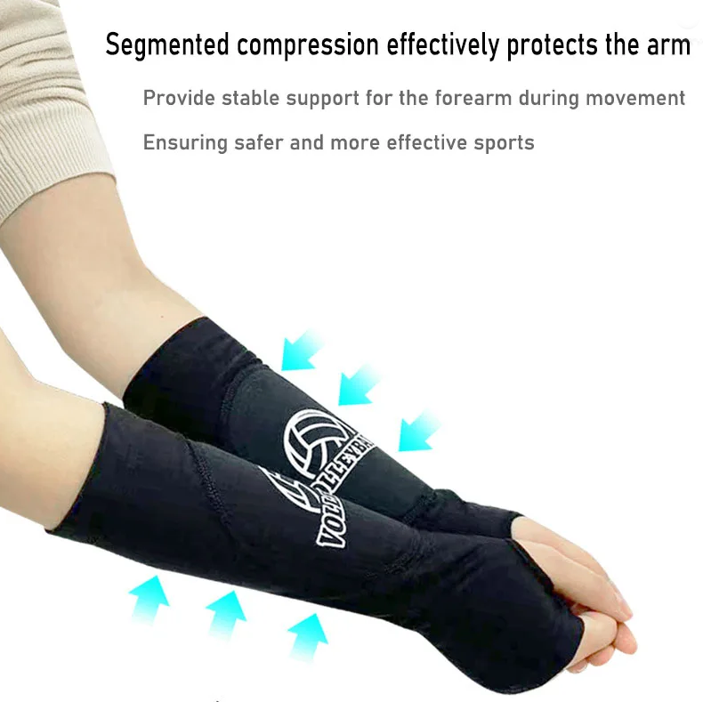 Volleyball Arm Sleeves Passing Hitting Thumb Hole Padded Wrist Volleyball Sleeves