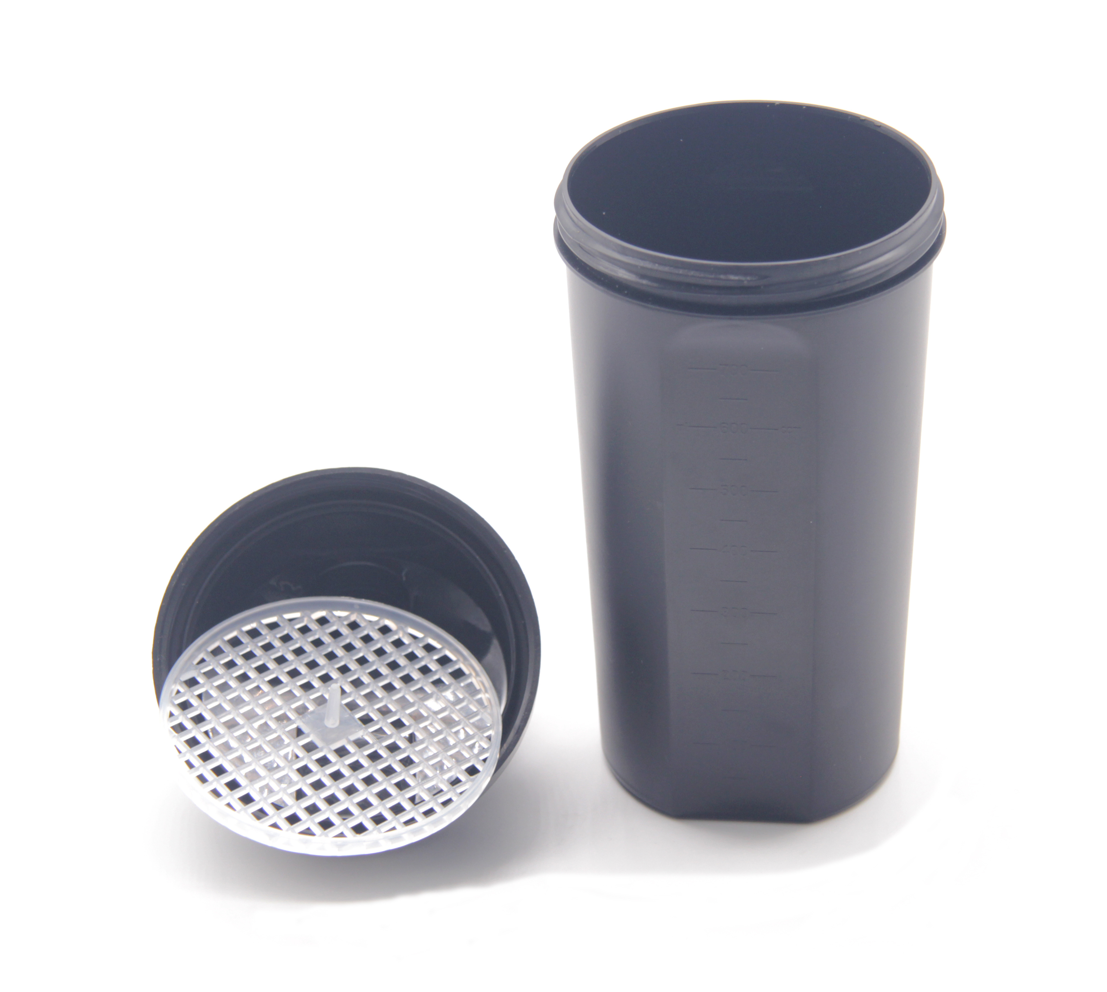 BPA free plastic sport shaker bottles with protein filter