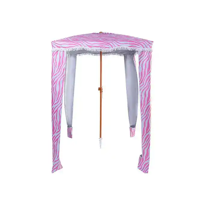 Custom Printed Beach Sun Shelter Tent Portable Beach Sunshade UPF50+ Square Beach Cabana Tent