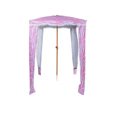 Custom Printed Beach Sun Shelter Tent Portable Beach Sunshade UPF50+ Square Beach Cabana Tent