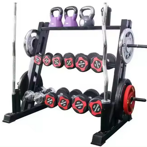 Commercial Gym Dumbbell Stand Gym Vertical Fixed Multifunctional 3 Tier Dumbbell Rack