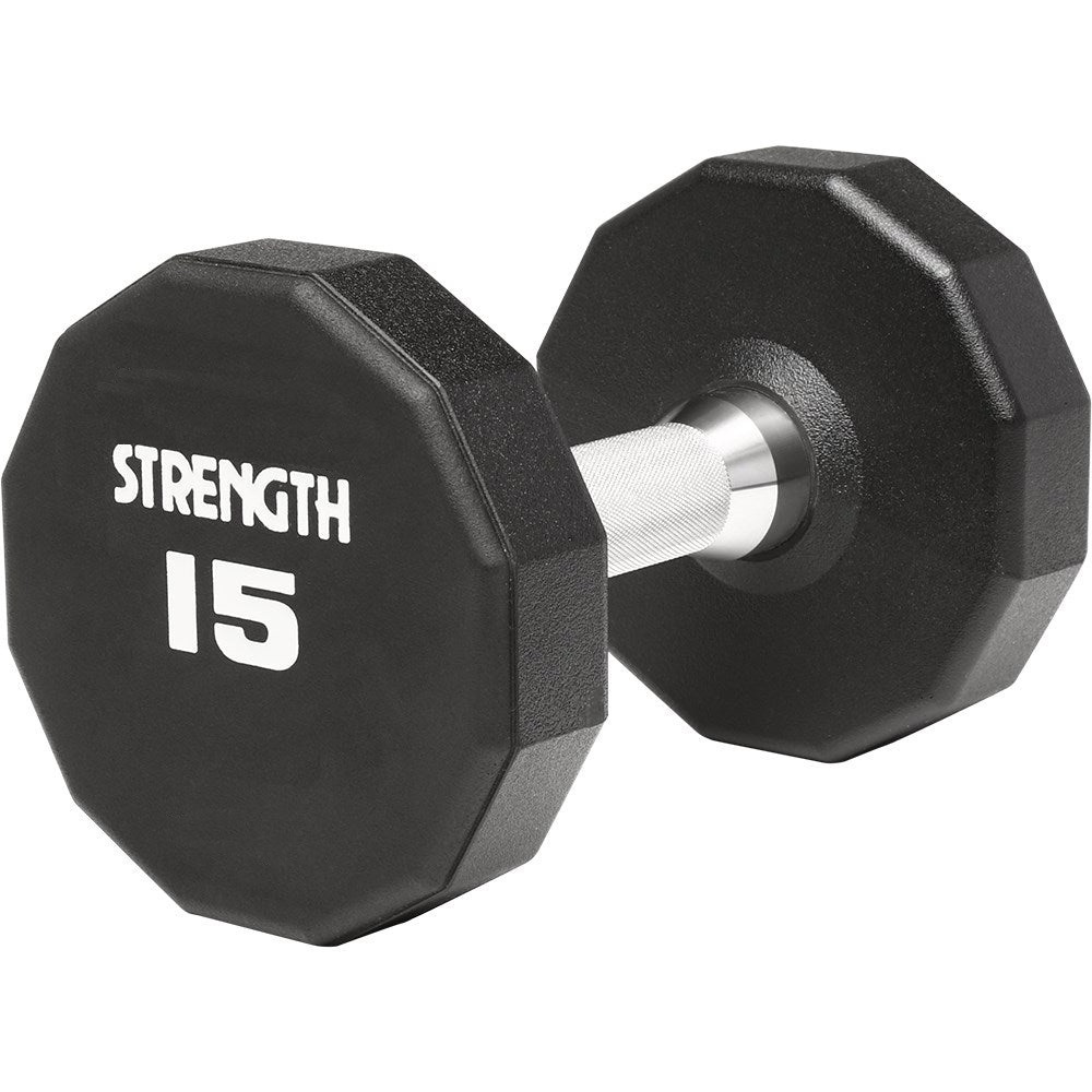 The Most Popular Sports Gym Fitness 20kg Dumbbell Sport Black 12 Sides Urethane Pu Coated Dumbbells for Strength Training