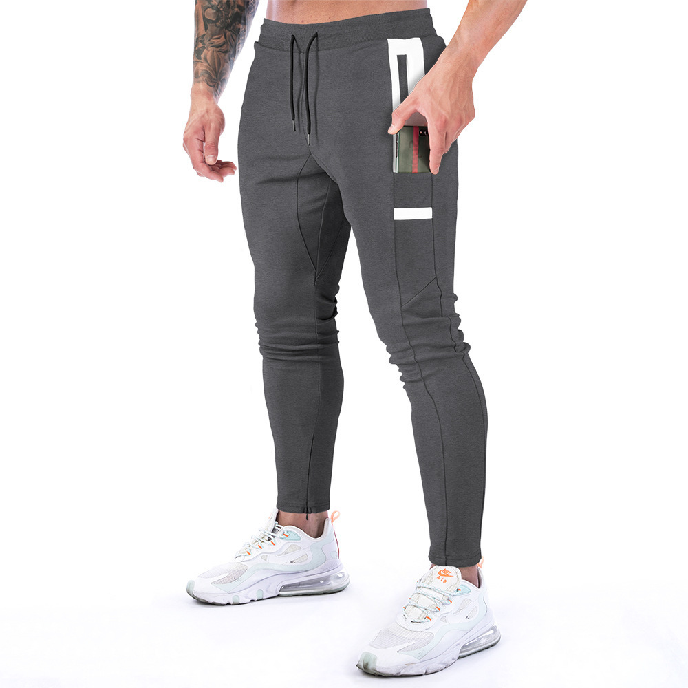 Men's Soft Stretch Slim Fit Active Basic Jogger Pants With Side Phone Pockets