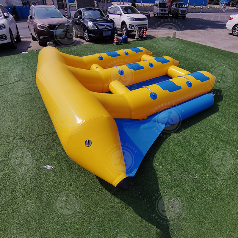 Inflatable Flying Fish Water Sea Games Floating Banana Boat 6 Persons/Seats Kayak Inflatable Towable Fishing Boat