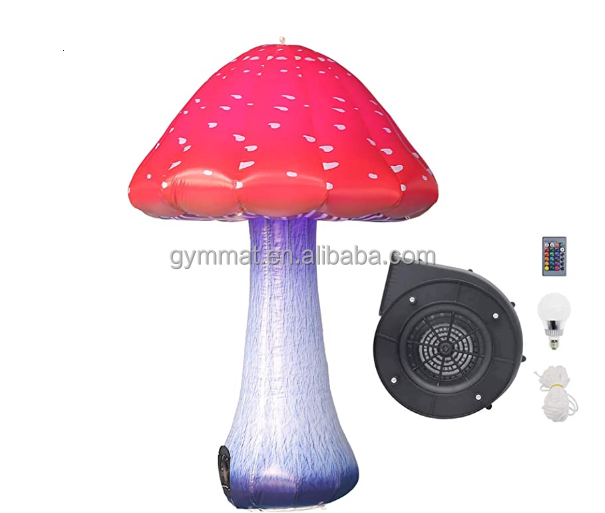 Newly Design Artificial Plants Giant Inflatable Mushroom With Lights For Decoration