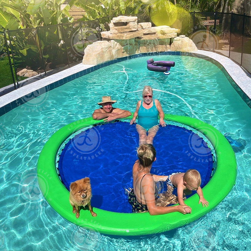 EJIA Manufacturer Custom Portable Floating Water Hammock Lounger Pool Inflatable Water Hammock with Mesh Center for Recreation BestSuppliers