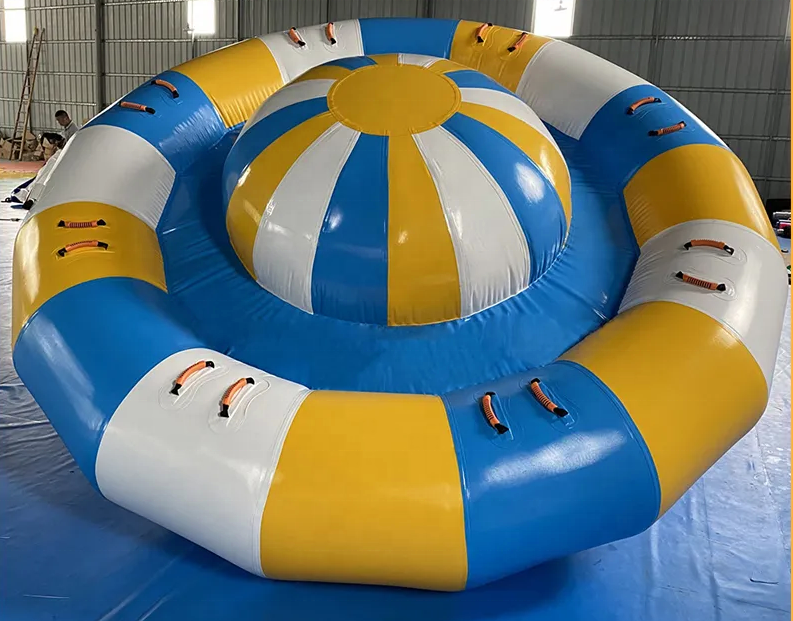 New Inflatable Disco Boat Water Toy Inflatable Crazy Ufo Boat Game