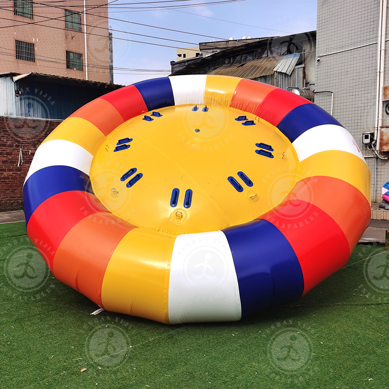 Inflatable Floating Spinner Twister Inflatable Disco Boat Water Rocker Saturn Inflatable Water Rotating Disco Boat