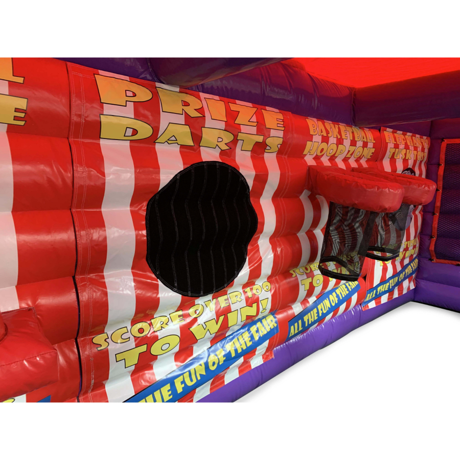 Custom Outdoor Inflatable Game 4 In 1 Fair Stall Inflatable Carnival Booth Inflatable Carnival Game For Rental Events