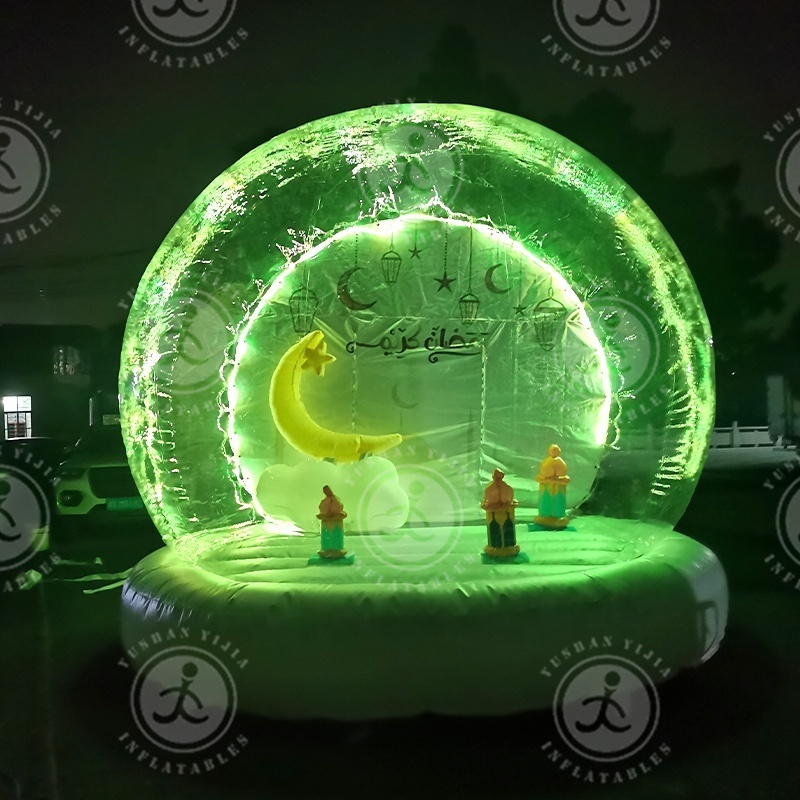 hot sale Attractive Christmas Inflatable Giant Snowglobe Human Size Snow Globe Blow Up  Inflatable Snow Globes with led light