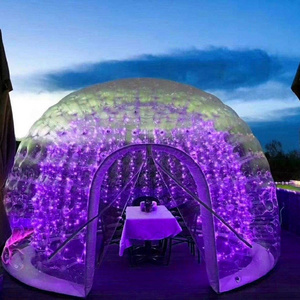 Factory Price Igloo Transparent Dome Clear Bubble Inflatable clear dome Tent With Led Light for party garden camping