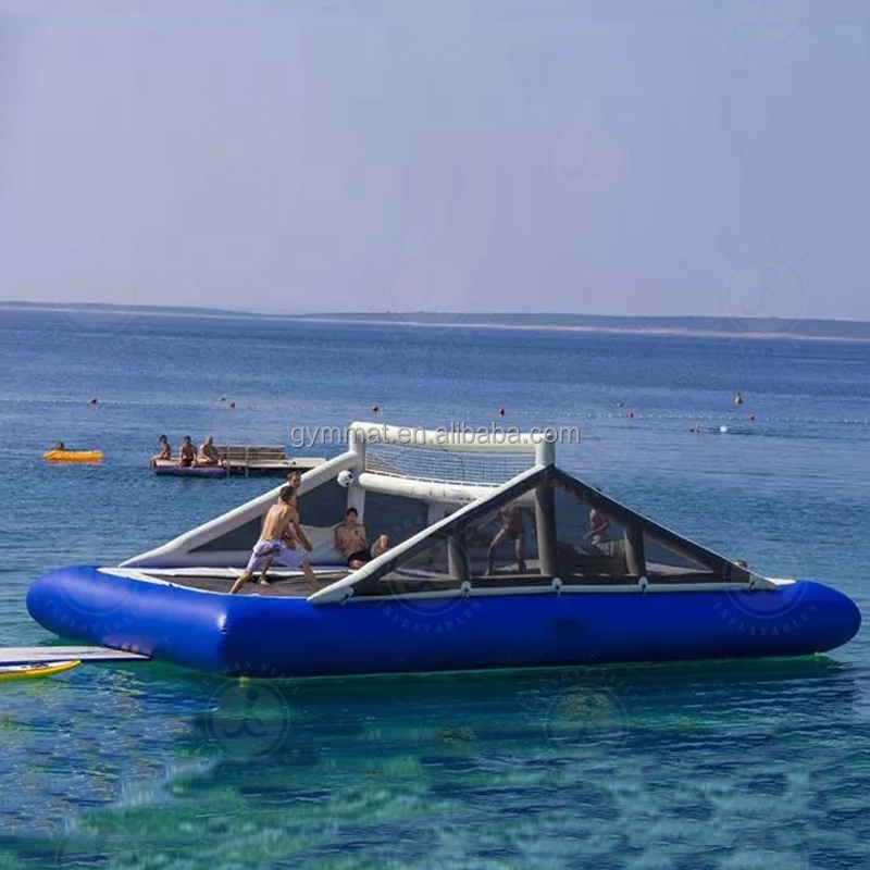 Commercial Outdoor Floating Inflatable Volleyball Field, Inflatable Water Beach Volleyball Court