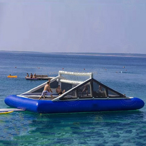 Commercial Outdoor Floating Inflatable Volleyball Field, Inflatable Water Beach Volleyball Court