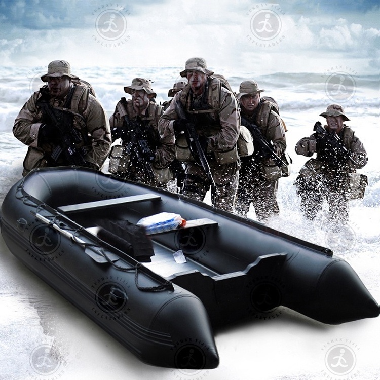 High quality 4.8m Hot Sale Inflatable Aluminum Floor Fishing Rubber Boat Cheap Assault Boat with 1.2mm pvc For Sale