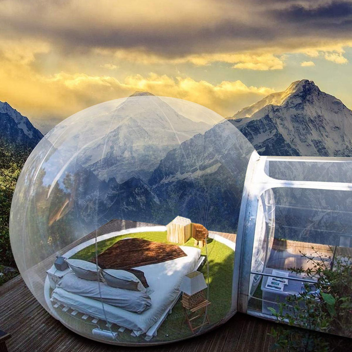 inflatable bubble glamping camping 3m tree house tent outdoor transparent PVC clear dome tent