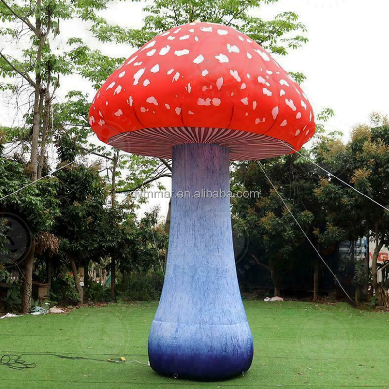 Newly Design Artificial Plants Giant Inflatable Mushroom With Lights For Decoration