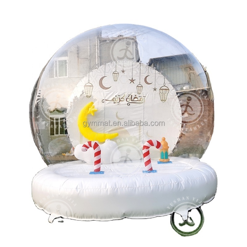 hot sale Attractive Christmas Inflatable Giant Snowglobe Human Size Snow Globe Blow Up  Inflatable Snow Globes with led light