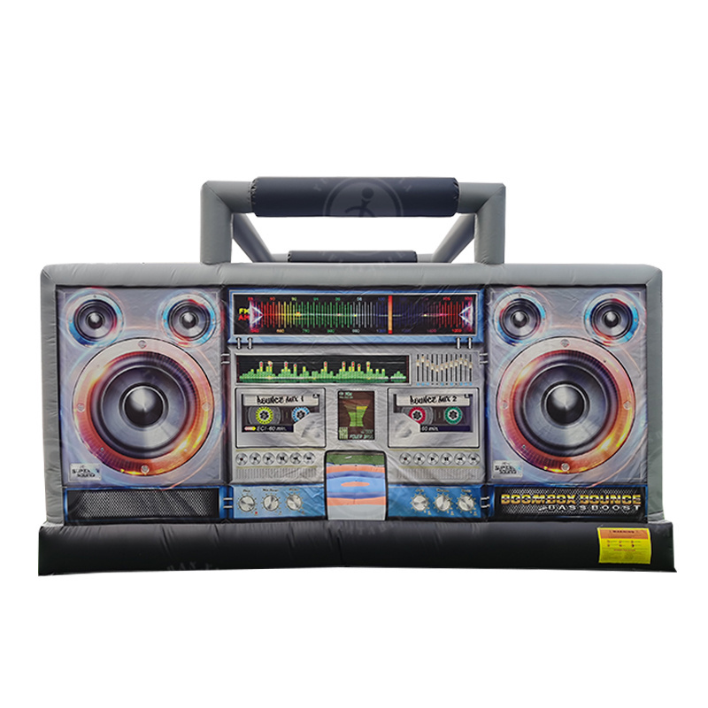 Interactive Inflatable Disco Dance House Adult Boom Box Jumping Bouncy Castle Retro Boombox Bouncer For Party