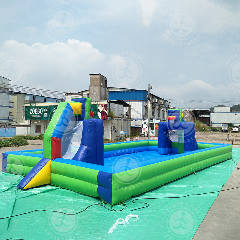 Slip n Slide Inflatable inflatable Basketball Challenge Football/Basketball/Soap Football Court for Children and Adults