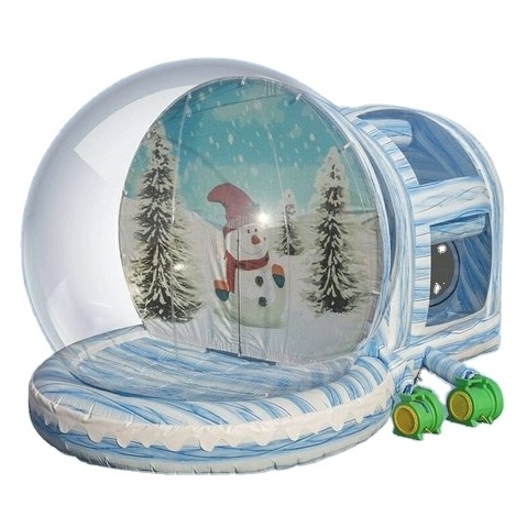 hot sale 3/4/5m Attractive Christmas Inflatable Giant Snowglobe Human Size Snow Globe Blow Up Giant Inflatable Snow Globes