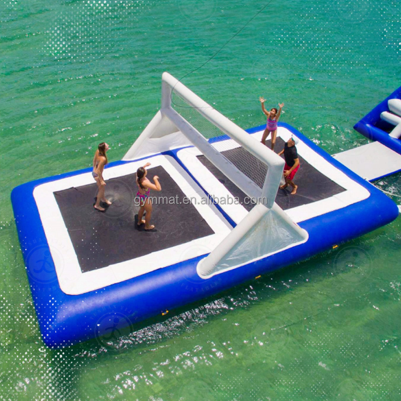 Commercial Outdoor Floating Inflatable Volleyball Field, Inflatable Water Beach Volleyball Court