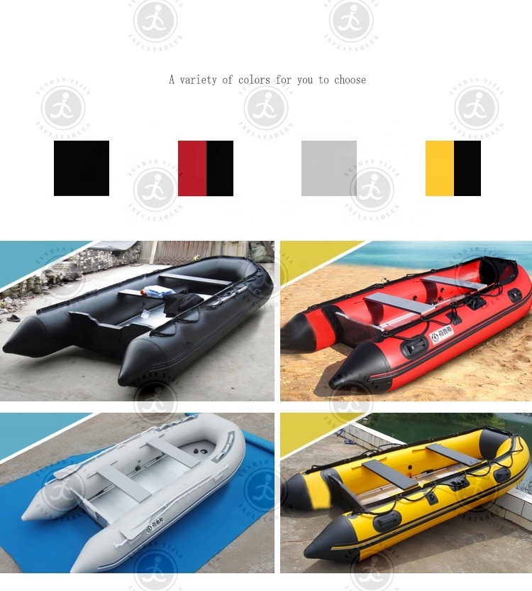 High quality 4.8m Hot Sale Inflatable Aluminum Floor Fishing Rubber Boat Cheap Assault Boat with 1.2mm pvc For Sale