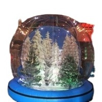 Popular sale 3/4/5m Attractive Christmas Inflatable Giant Snowglobe Human Size Snow Globe Blow Up Giant Inflatable Snow Globes