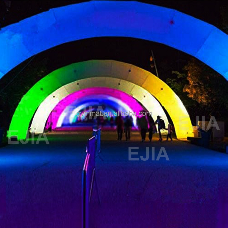 Large Round Inflatable Arch With led Lighting Decoration Wedding Party Event Rainbow Archway Entrance Finish Line Illuminated Ba