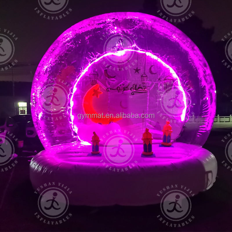 High quality 3/4/5m Attractive Christmas Inflatable Giant Snowglobe Human Size Snow Globe Blow Up Giant Inflatable Snow Globes