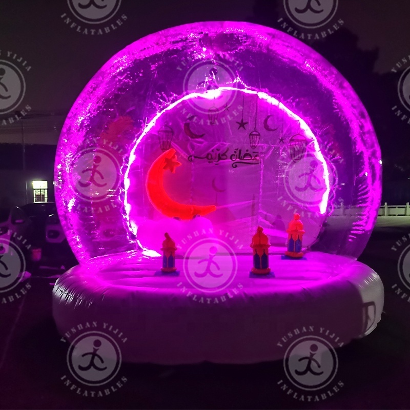 hot sale Attractive Christmas Inflatable Giant Snowglobe Human Size Snow Globe Blow Up  Inflatable Snow Globes with led light