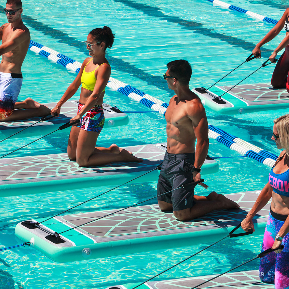 Inflatable Floating Yoga Mats For Water, Floating Fitness Water Yoga Mat For Aqua Water Yoga