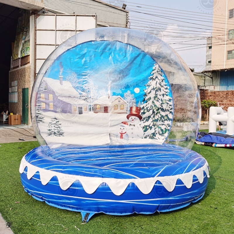 High quality 3/4/5m Attractive Christmas Inflatable Giant Snowglobe Human Size Snow Globe Blow Up Giant Inflatable Snow Globes