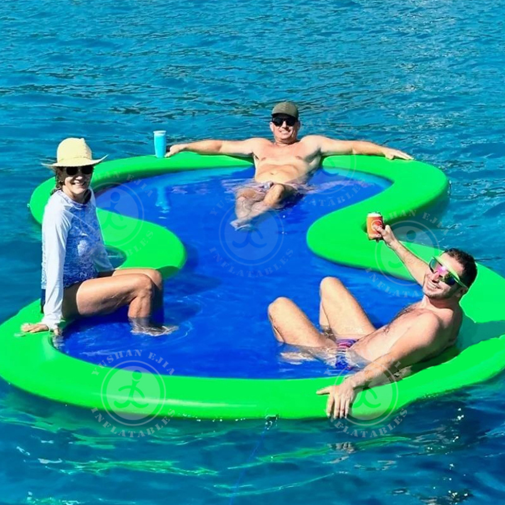 Floating Dock Water Games Platform Portable Water Lounger Hammock Bed Pool Float Inflatable Pool Water Hammock