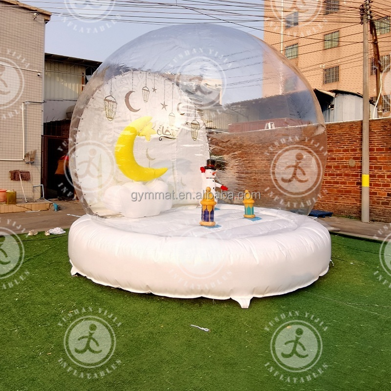 High quality 3/4/5m Attractive Christmas Inflatable Giant Snowglobe Human Size Snow Globe Blow Up Giant Inflatable Snow Globes