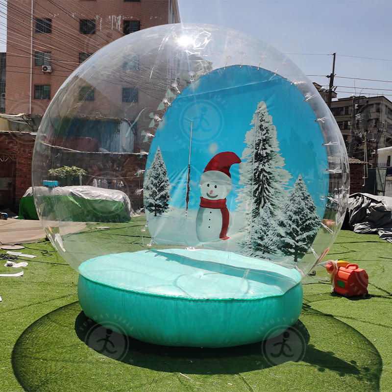 Inflatable Decorations Giant Christmas Inflatable Halloween Snow Globe