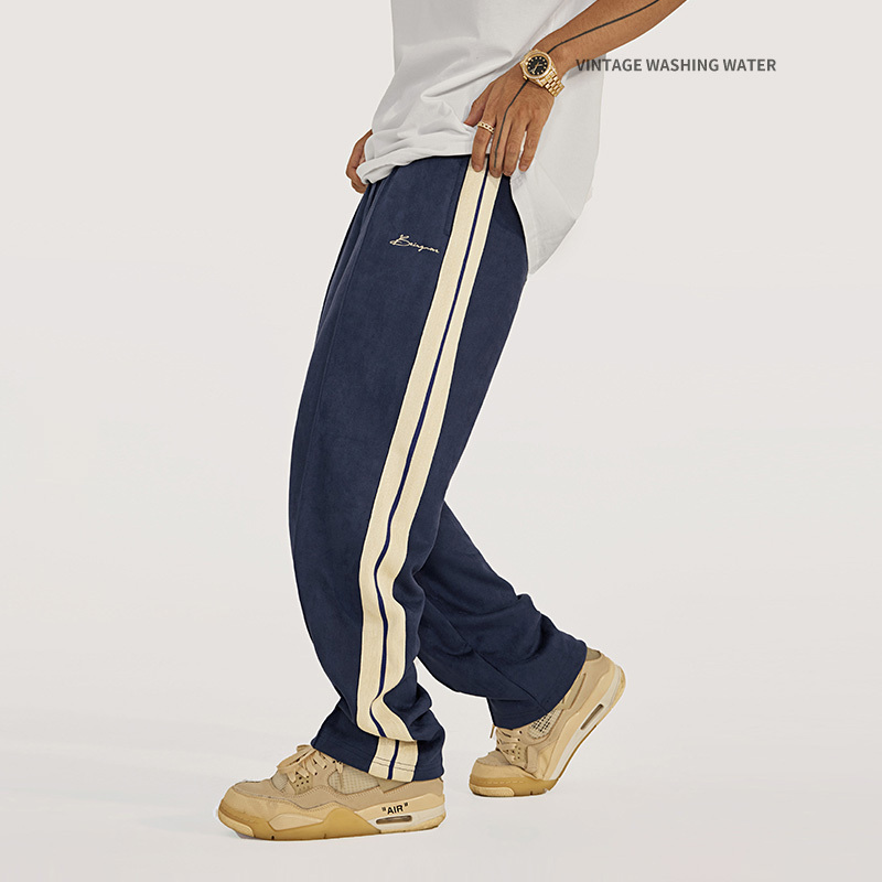 360 GSM Autumn/Winter 2023 Pure Color Strapless Men's Jogging Pants Organic Cotton Men's Sweatpants