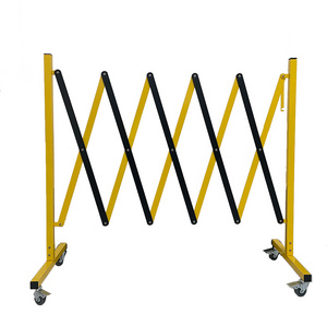 Crowd Control Mobile Steel Expandable Security Barrier Road Safety Adjustable Outdoor Folding Accordion Gate